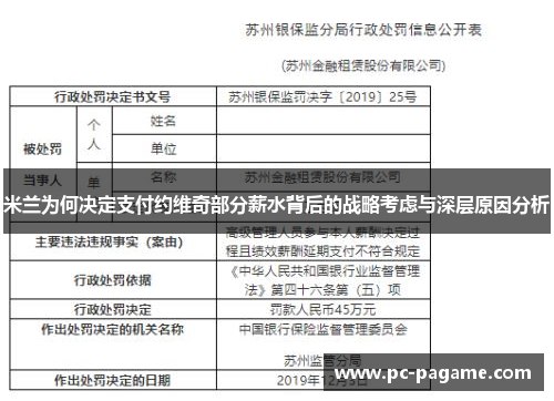 米兰为何决定支付约维奇部分薪水背后的战略考虑与深层原因分析